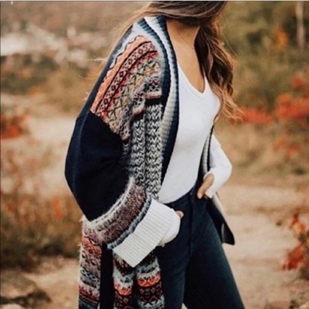 Anthropologie Sleeping On Snow Wrap Sweater Women’s Size Small/XS Wool Cashmere